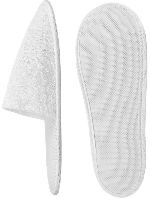 Тапочки одноразовые СтандМахраСпанб,закр.мыс,иск.махр180гр/м,ЭВА3мм