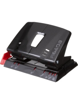 Дырокол ADVANCED металл. Эргоном.20/25 л,2 отв,с линейкой 620311