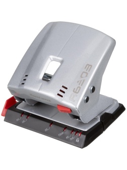 Дырокол ADVANCED  металл эргоном,30/35л,2 отв,с линейкой,серебристый 630310