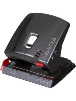 Дырокол ADVANCED  металл эргоном,30/35 л,2 отв, с линейкой 630311