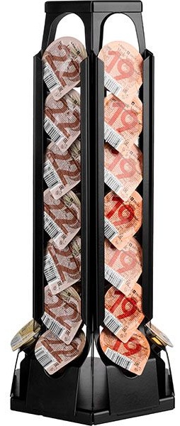 Диспенсер для капсул;металл;,H=36,L=15,B=17см;черный