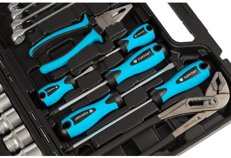 Набор инструмента TOPFORT 56 предметов 1/4 и 1/2