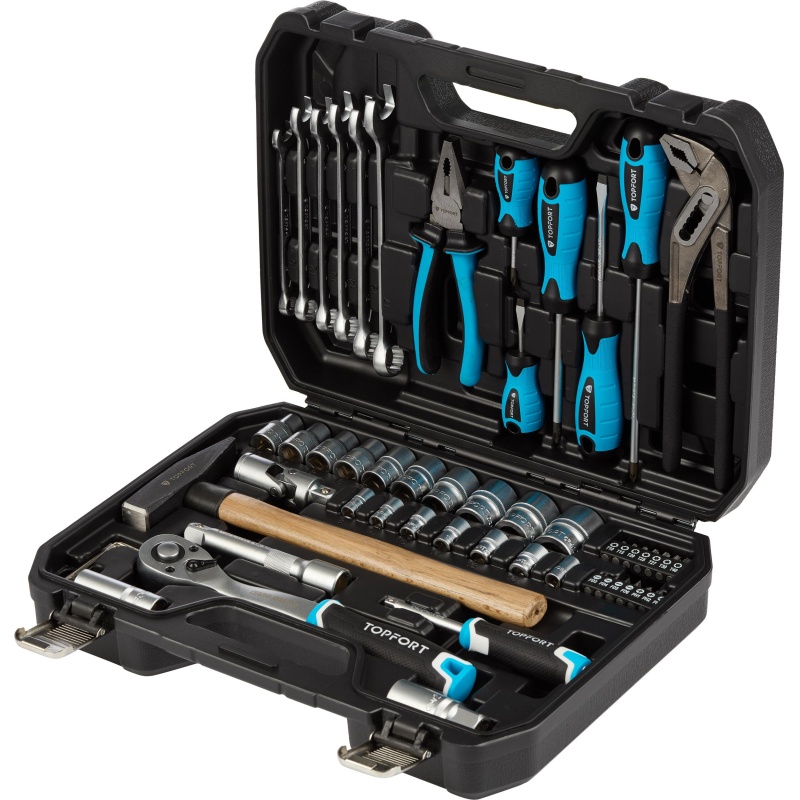 Набор инструмента TOPFORT 56 предметов 1/4 и 1/2