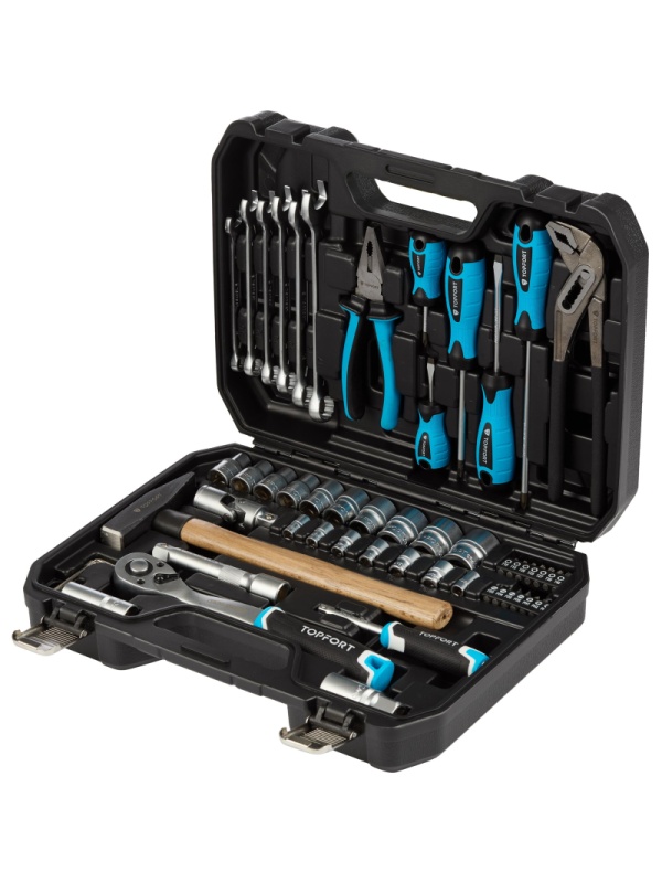 Набор инструмента TOPFORT 56 предметов 1/4 и 1/2