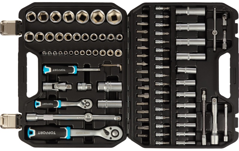 Набор инструмента TOPFORT 94 предметов  1/4 и 1/2