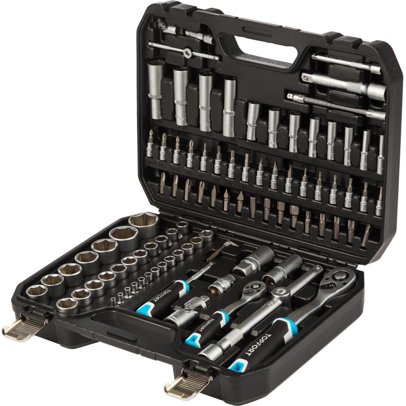 Набор инструмента TOPFORT 94 предметов  1/4 и 1/2