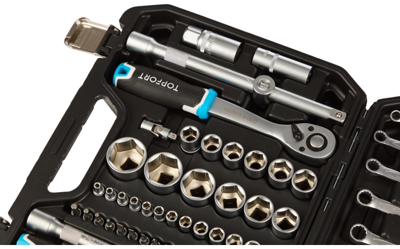 Набор инструмента TOPFORT 82 предметов 1/4 и  1/2