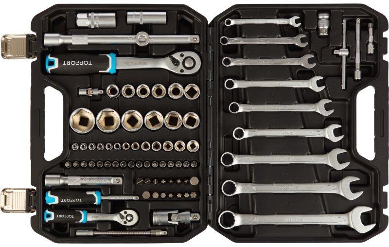Набор инструмента TOPFORT 82 предметов 1/4 и  1/2