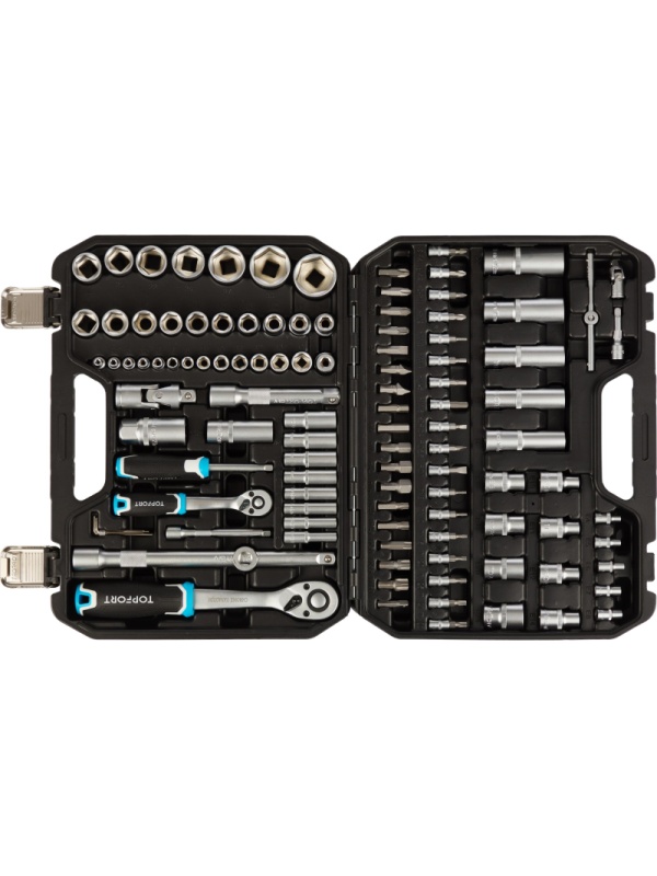 Набор инструмента TOPFORT 110 предметов 1/4 и 1/2