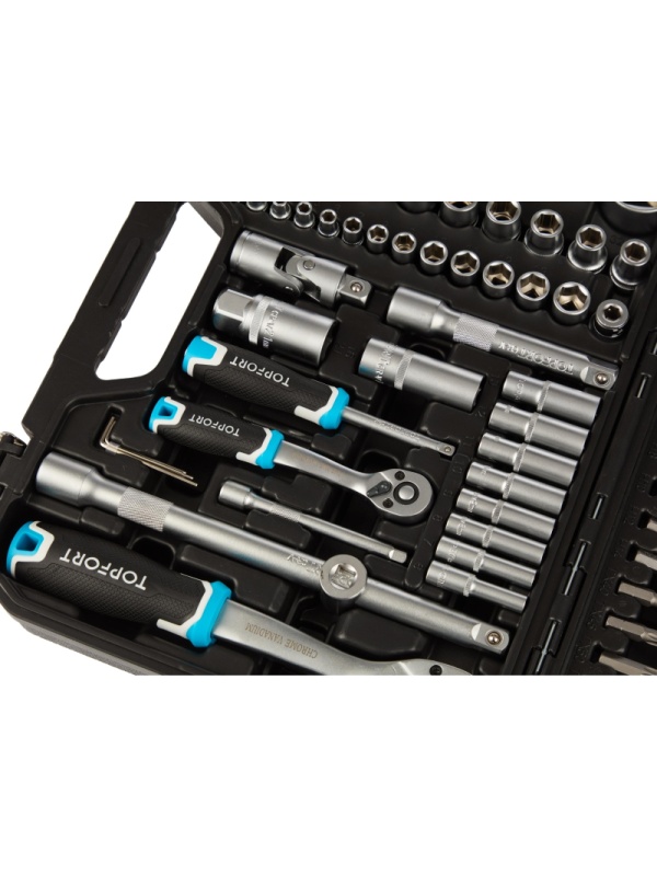 Набор инструмента TOPFORT 110 предметов 1/4 и 1/2