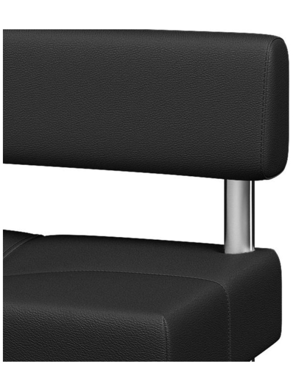 Модуль прямой MV_Комус Мебель Balance 2-мест.(Bu-2) к/з Or.16/Ec.3001 черн