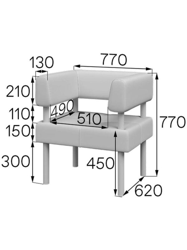 Кресло MV_ Комус Мебель Balance (Bu1-2) к/з Or.16/Ec.3001 черн