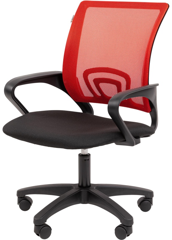 Кресло VT_EСhair-304 (LT) N TC Net ткань черн/сетка красная, пластик
