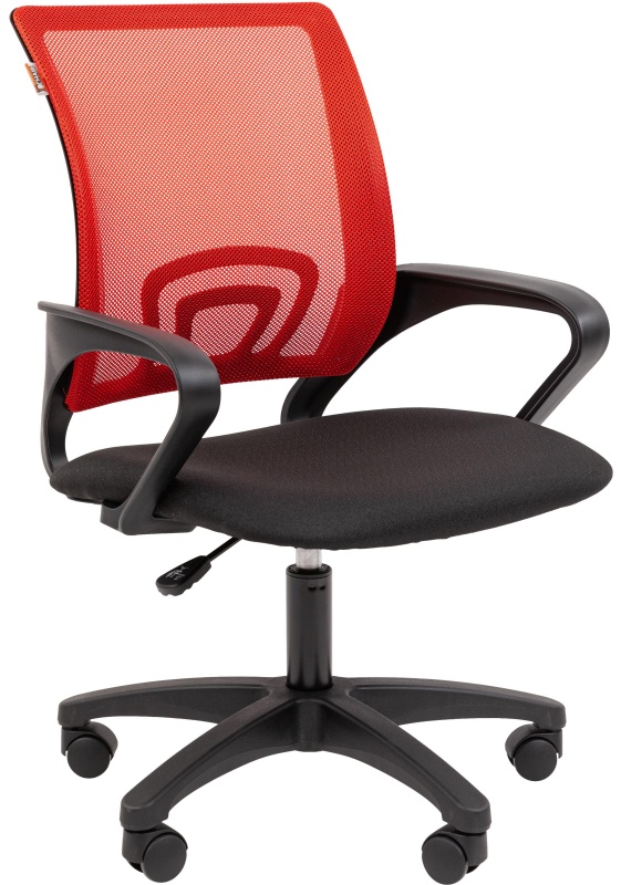 Кресло VT_EСhair-304 (LT) N TC Net ткань черн/сетка красная, пластик