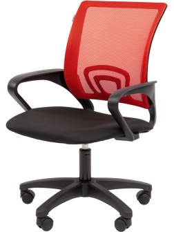 Кресло VT_EСhair-304 (LT) N TC Net ткань черн/сетка красная, пластик