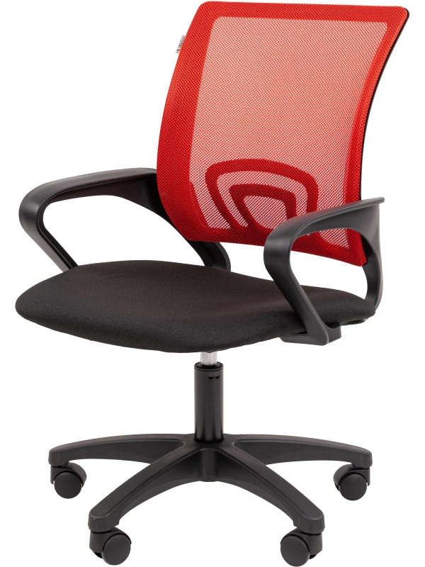 Кресло VT_EСhair-304 (LT) N TC Net ткань черн/сетка красная, пластик