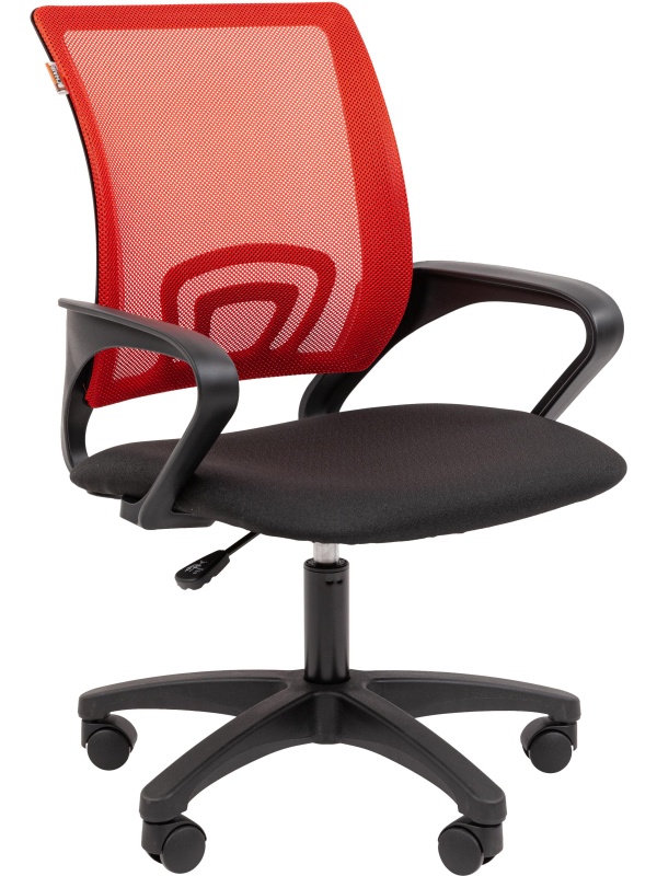 Кресло VT_EСhair-304 (LT) N TC Net ткань черн/сетка красная, пластик