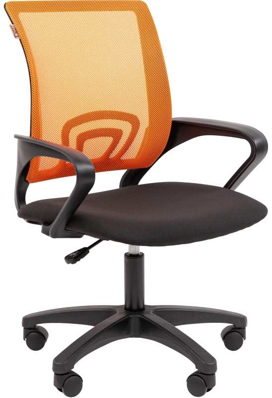 Кресло VT_EСhair-304 (LT) N TC Net ткань черн/сетка оранжевая, пластик