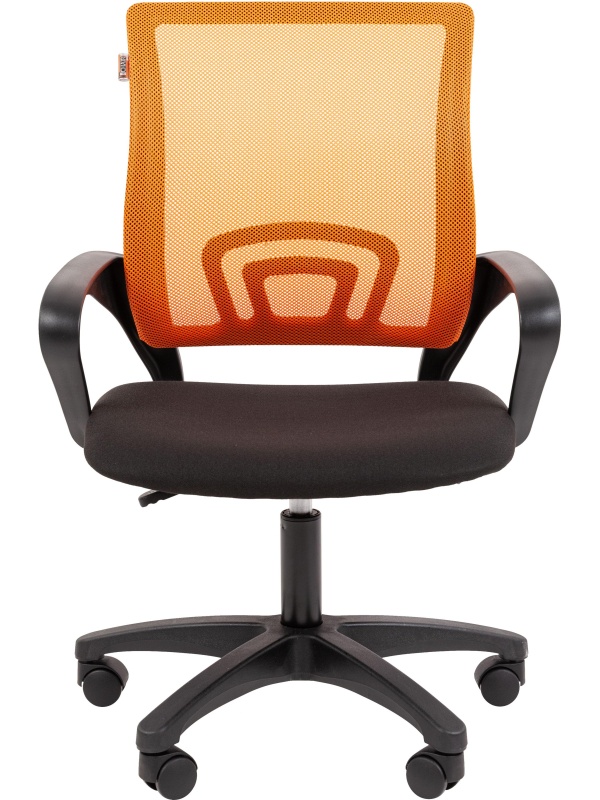 Кресло VT_EСhair-304 (LT) N TC Net ткань черн/сетка оранжевая, пластик