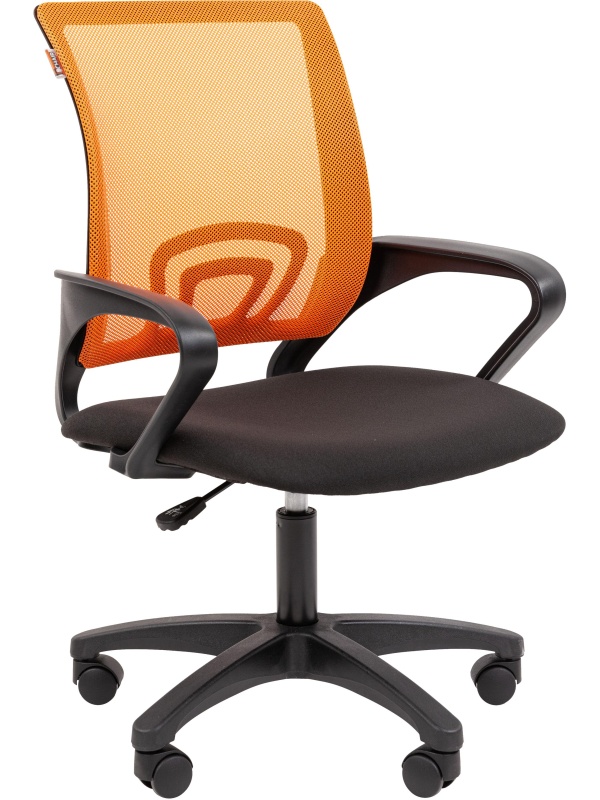 Кресло VT_EСhair-304 (LT) N TC Net ткань черн/сетка оранжевая, пластик