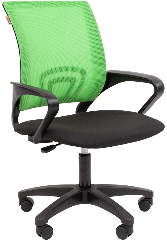 Кресло VT_EСhair-304 (LT) N TC Net ткань черн/сетка св-зеленая, пластик