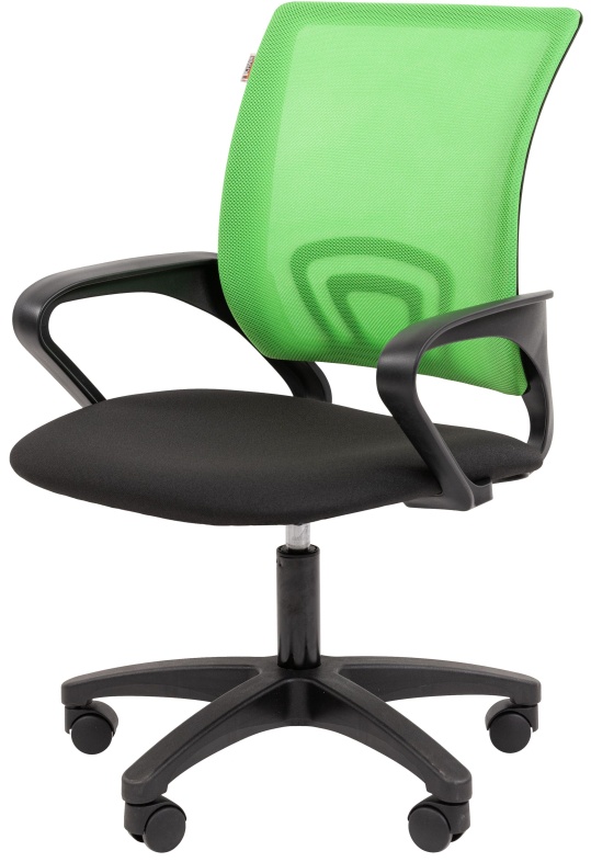 Кресло VT_EСhair-304 (LT) N TC Net ткань черн/сетка св-зеленая, пластик