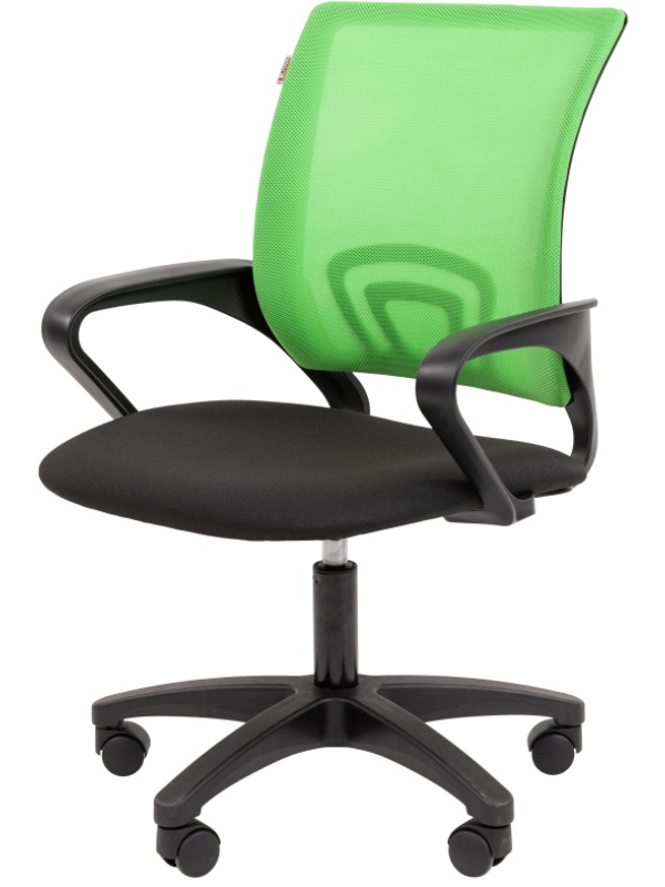 Кресло VT_EСhair-304 (LT) N TC Net ткань черн/сетка св-зеленая, пластик