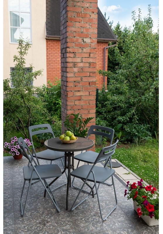 Стул XPP_Комус Мебель раскладной Folding серый