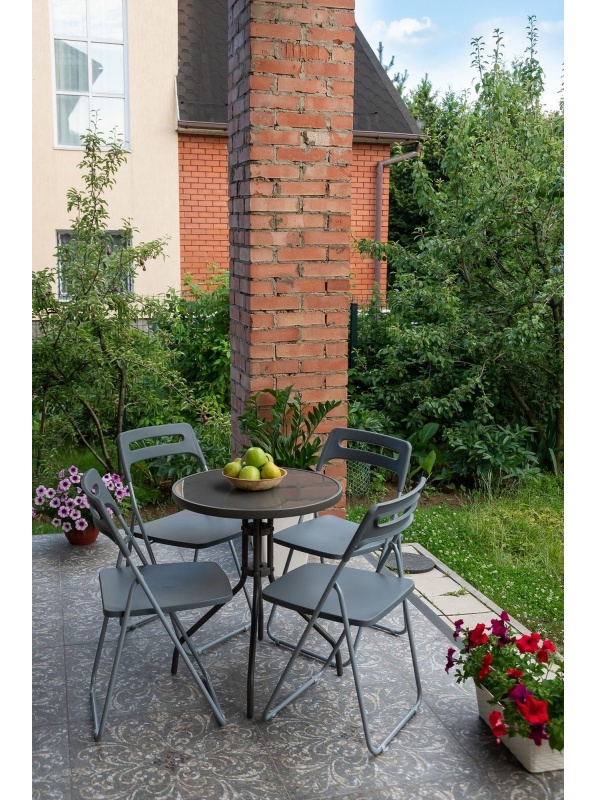 Стул XPP_Комус Мебель раскладной Folding серый