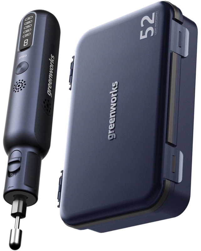 Гравер аккумуляторный Greenworks GPT-8VRT, кейс+оснастка 52 шт. (3200707)