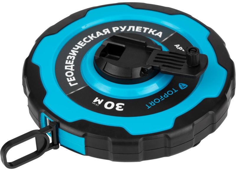 Рулетка геодезическая TOPFORT Master 30 м х 15 мм в прорезин корп (2019130)