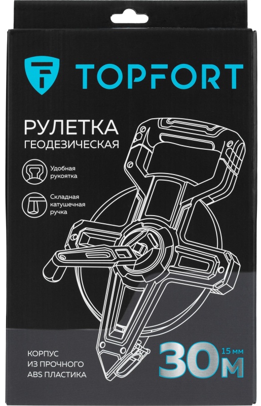 Рулетка геодезическая TOPFORT Geo 30 м х 15 мм (2019141)