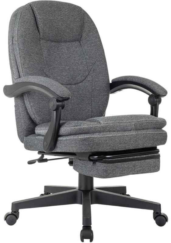 Кресло VB_Бюрократ CH-868MSG-BF серый с подст.для ног черный