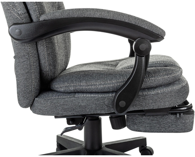 Кресло VB_Бюрократ CH-868MSG-BF серый с подст.для ног черный