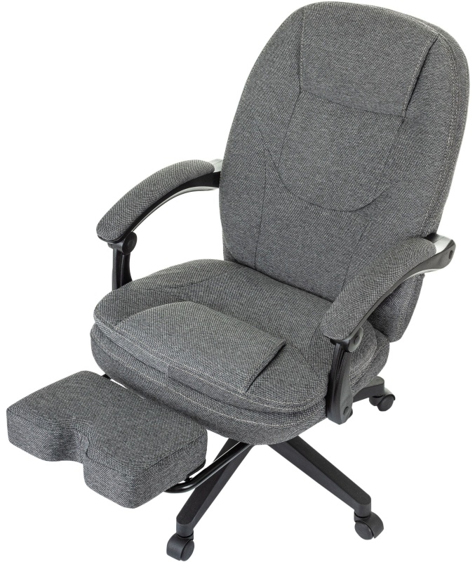 Кресло VB_Бюрократ CH-868MSG-BF серый с подст.для ног черный