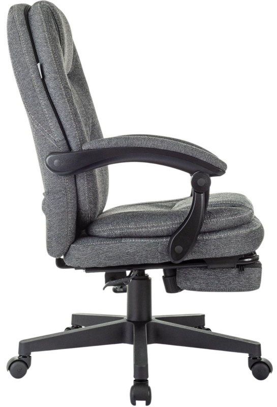 Кресло VB_Бюрократ CH-868MSG-BF серый с подст.для ног черный