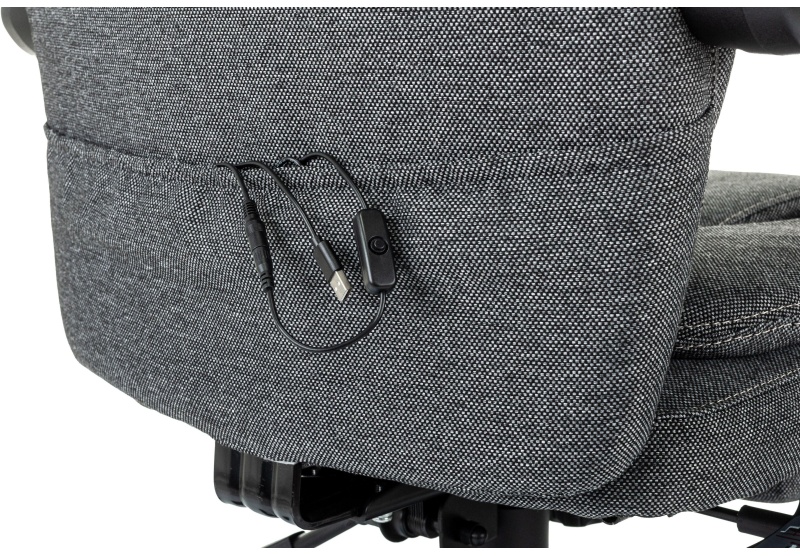 Кресло VB_Бюрократ CH-868MSG-BF серый с подст.для ног черный