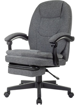 Кресло VB_Бюрократ CH-868MSG-BF серый с подст.для ног черный