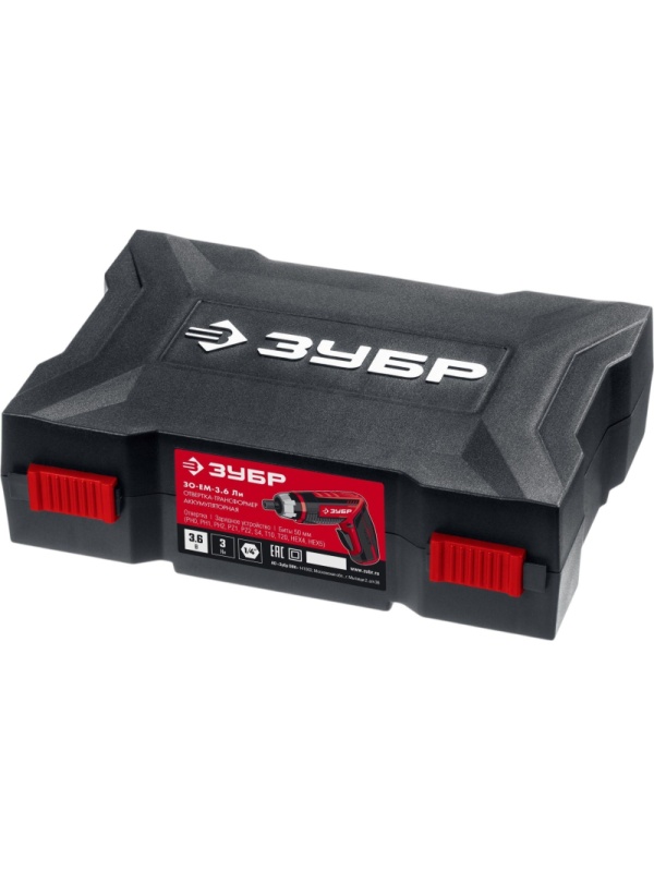 Отвертка  аккумуляторная трансформер ЗУБР ViX-T 10 бит (ЗО-ЕМ-3.6 Ли)
