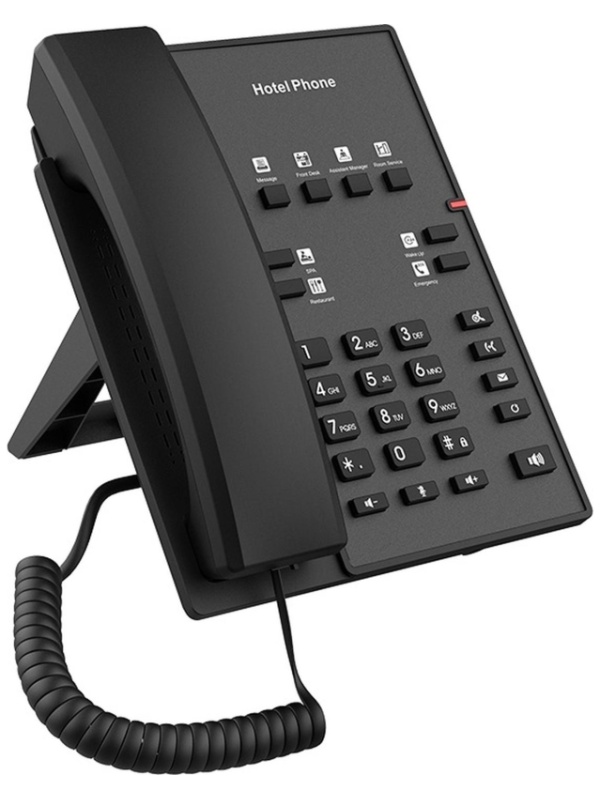 IP-телефон Fanvil H1-2 Wire,Hotel,2-провод,RJ11,8 DSS Keys,PoE,HD Voice PSU