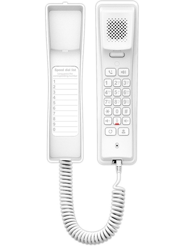 IP-телефон Fanvil H2U white,2 SIP,Opus&IPV6,Wall-mount,PoE,HD Voice,PSU