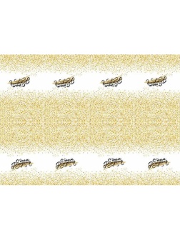 Скатерть одноразовая полиэтилен Золотой Звездопад 110см X 180см арт.6079192