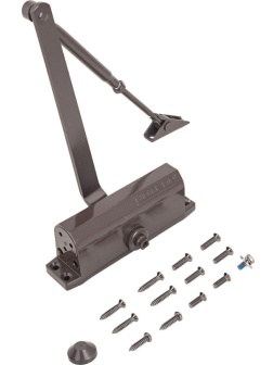 Доводчик дверной NOTEDO DC-080 BROWN 60-120 кг корич. (10)