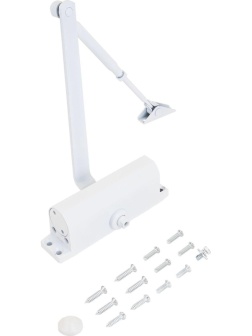 Доводчик дверной NOTEDO DC-080 WHITE  60-120 кг белый (10)