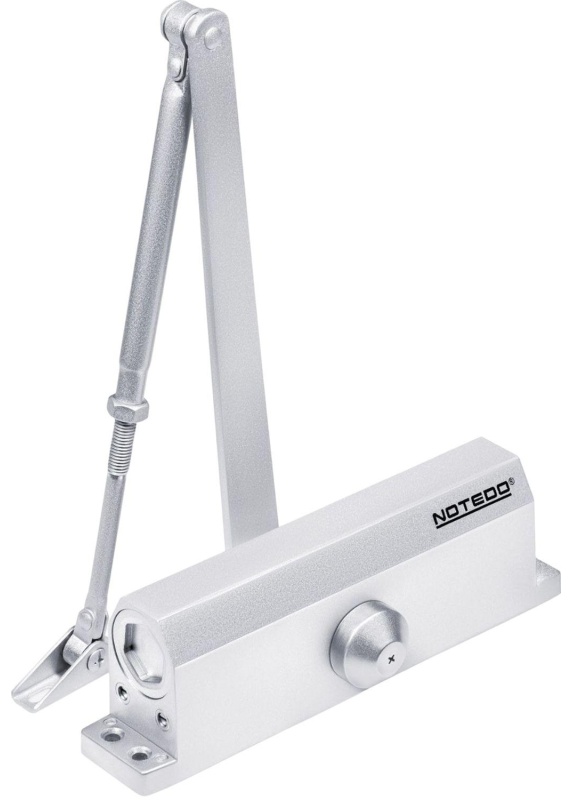 Доводчик дверной NOTEDO DC-180 легкий характер SILVER до 180кг серебро (10)