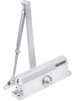 Доводчик дверной NOTEDO DC-180 легкий характер SILVER до 180кг серебро (10)