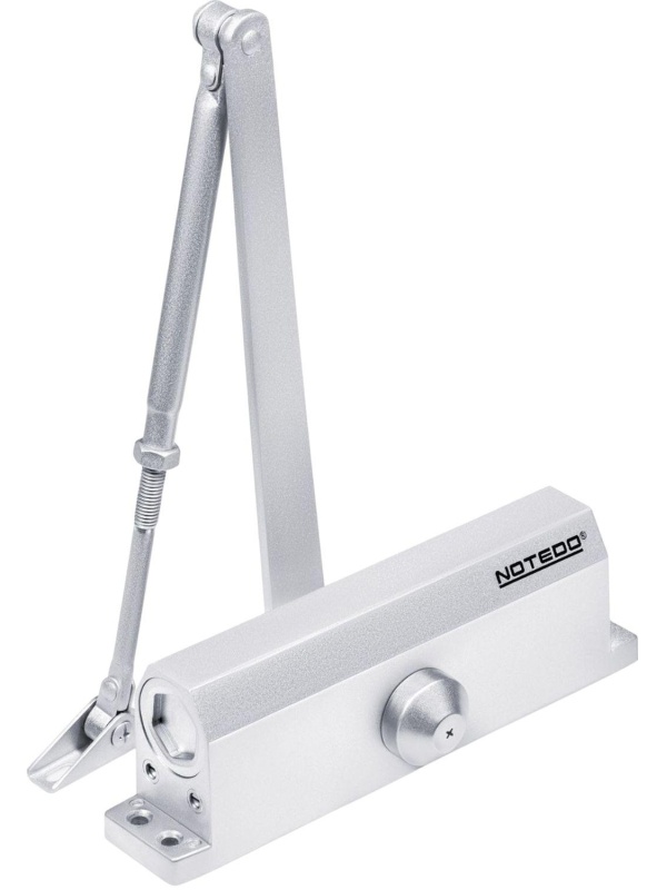 Доводчик дверной NOTEDO DC-180 легкий характер SILVER до 180кг серебро (10)