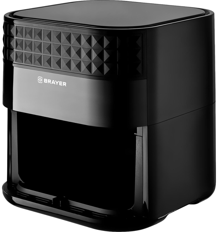 Аэрогриль BRAYER 2035BR,1800Вт,6 л, t. 200С, съем.корз,таймер,LCD, 7 прогр