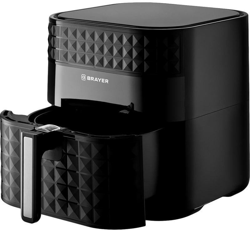 Аэрогриль BRAYER 2035BR,1800Вт,6 л, t. 200С, съем.корз,таймер,LCD, 7 прогр