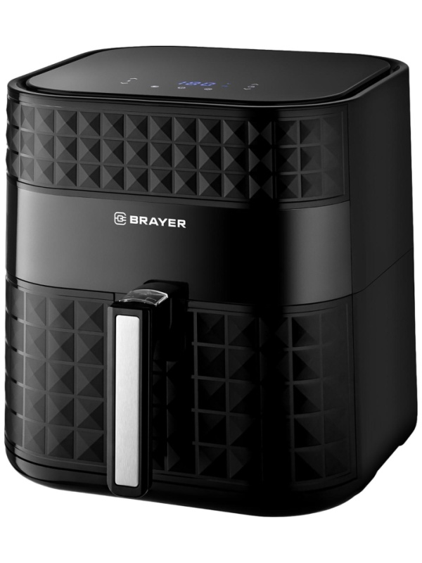 Аэрогриль BRAYER 2035BR,1800Вт,6 л, t. 200С, съем.корз,таймер,LCD, 7 прогр